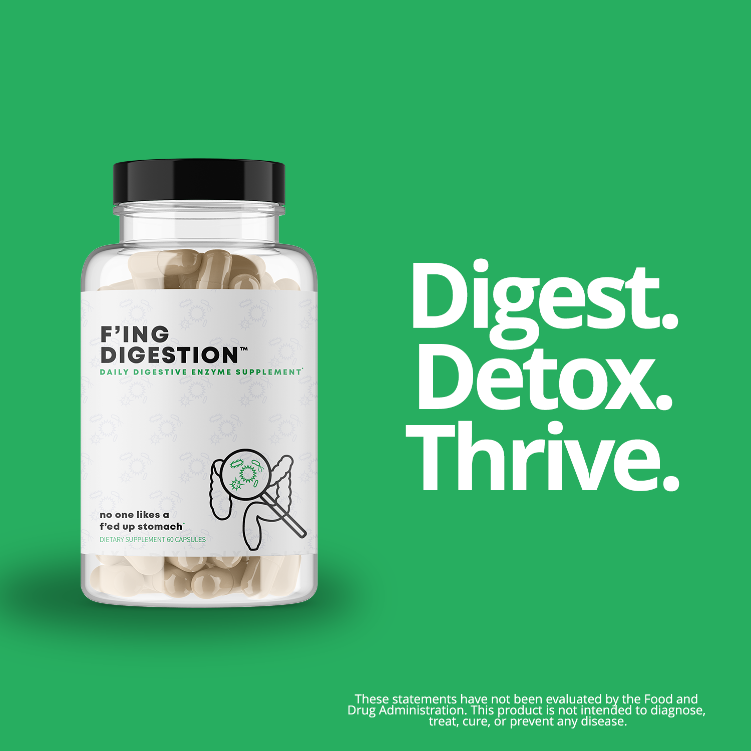 F'ing Digestion Sample - Daily Digestive Enzyme + Probiotic Supplement