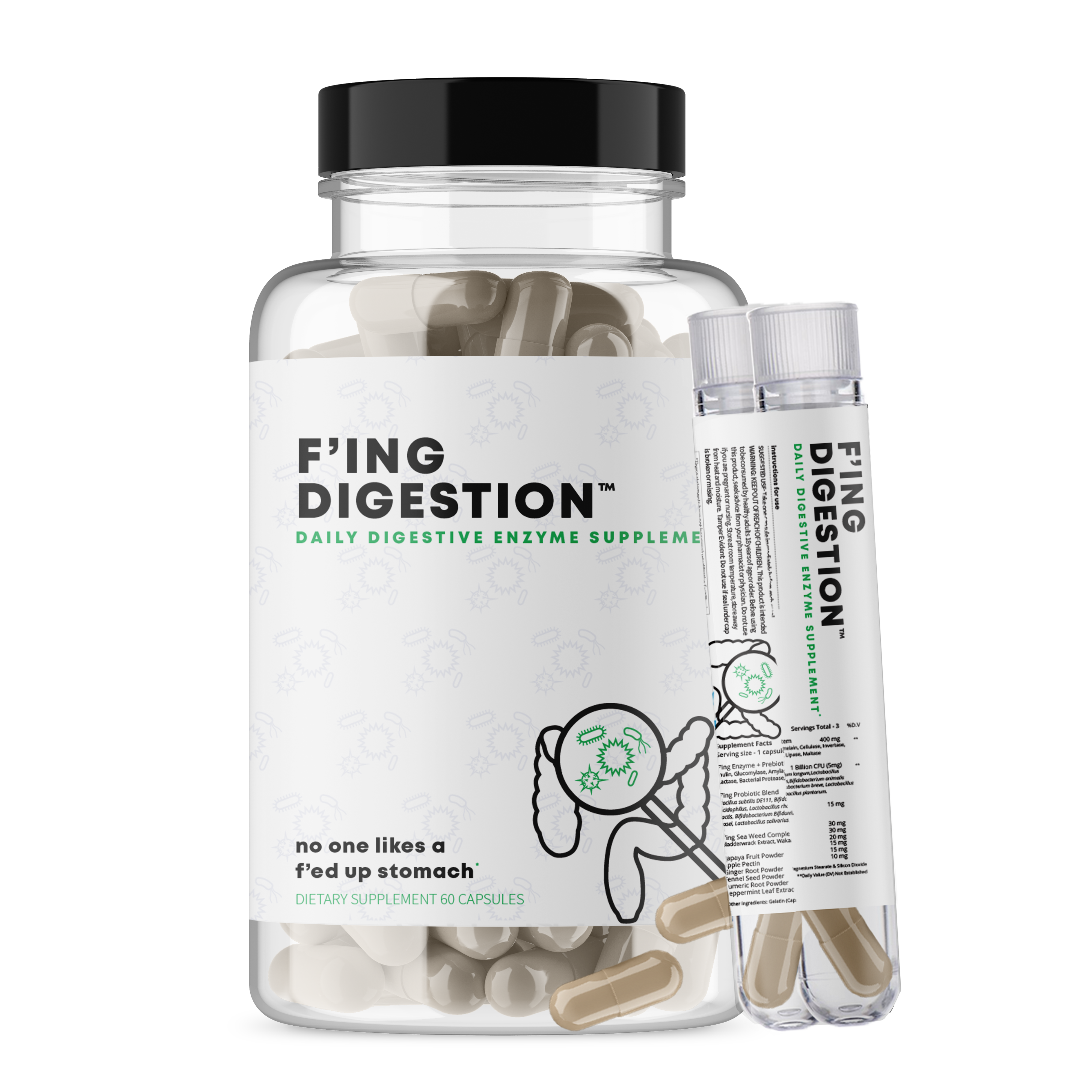F'ing Digestion Sample - Daily Digestive Enzyme + Probiotic Supplement